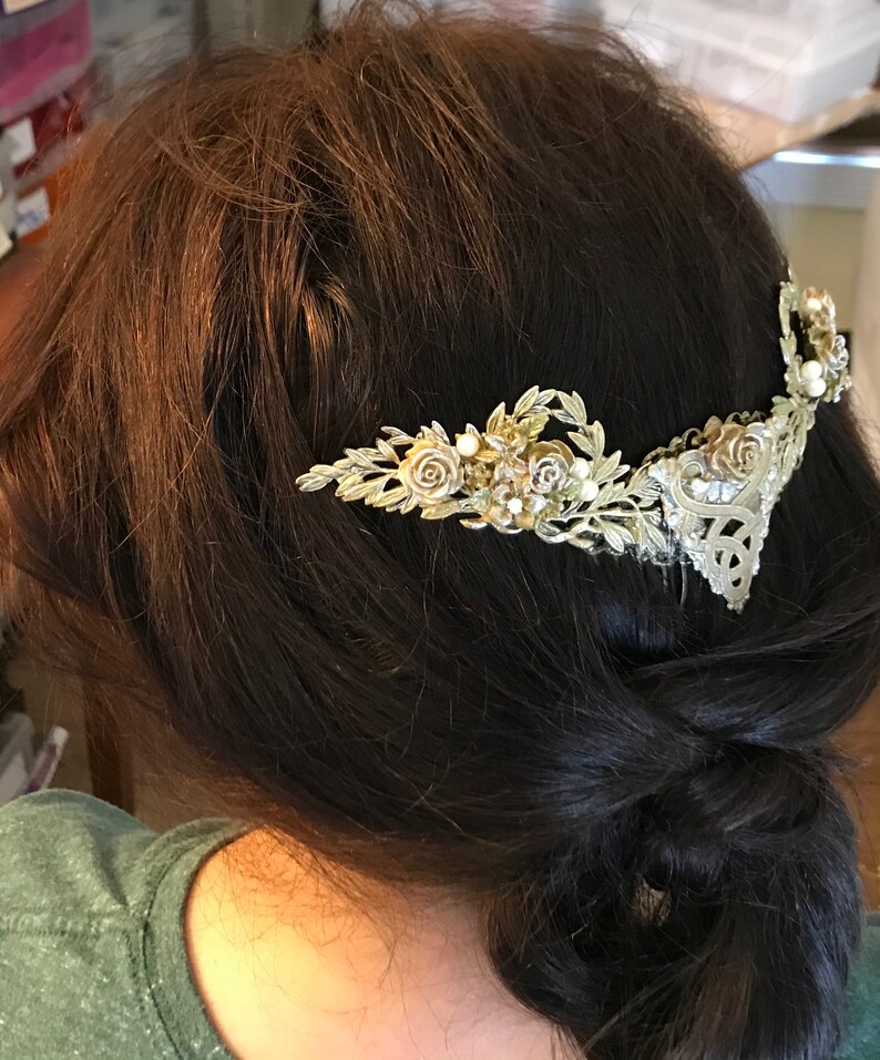 Large Celtic Knot Filigree Hair Comb Bridal Hair Combs SILVER Etsy