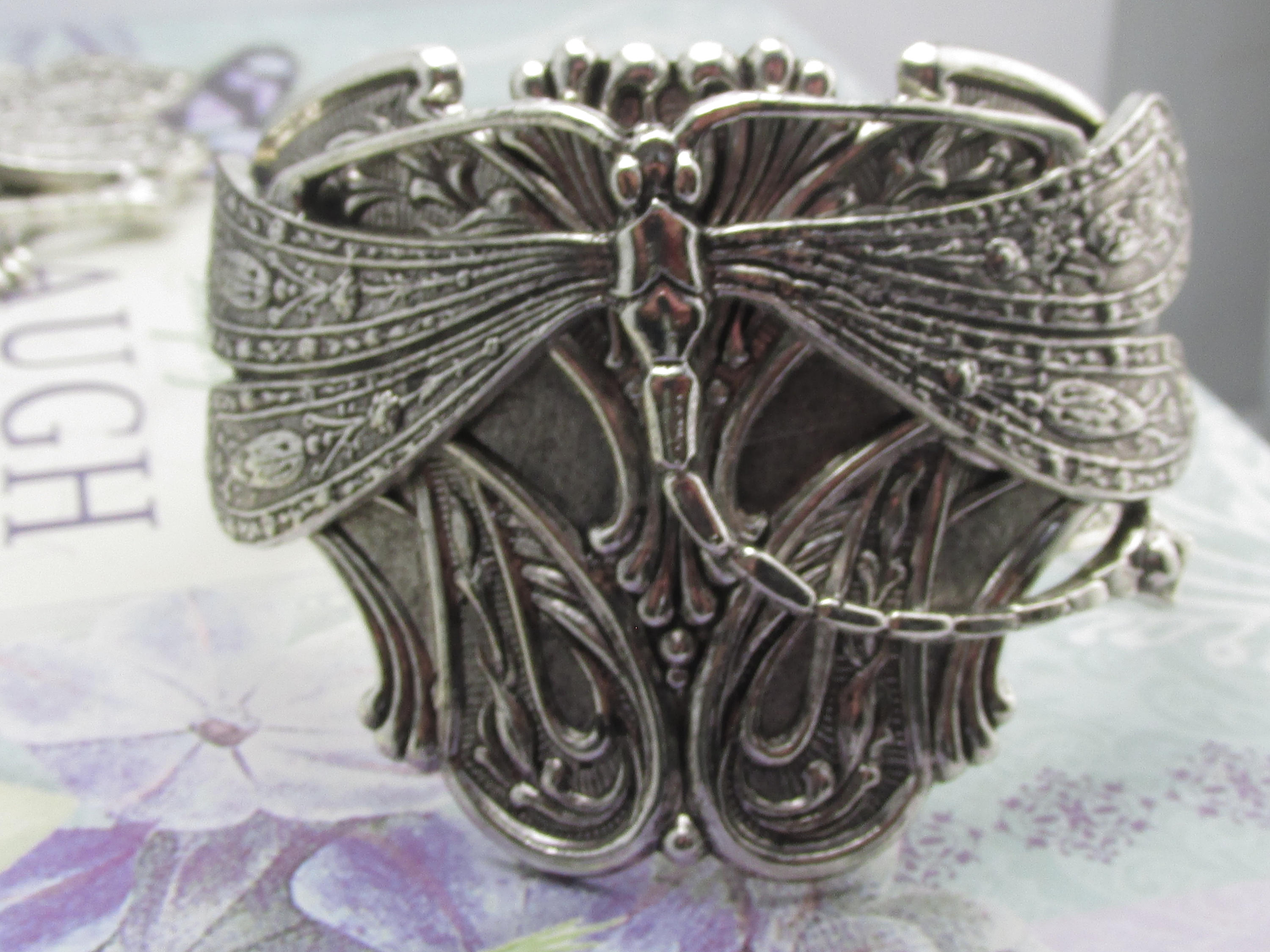 Art Deco Dragonfly bracelet silver 