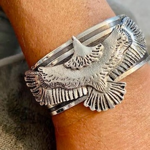 Native American Sterling Silver Eagle Bracelet - Etsy