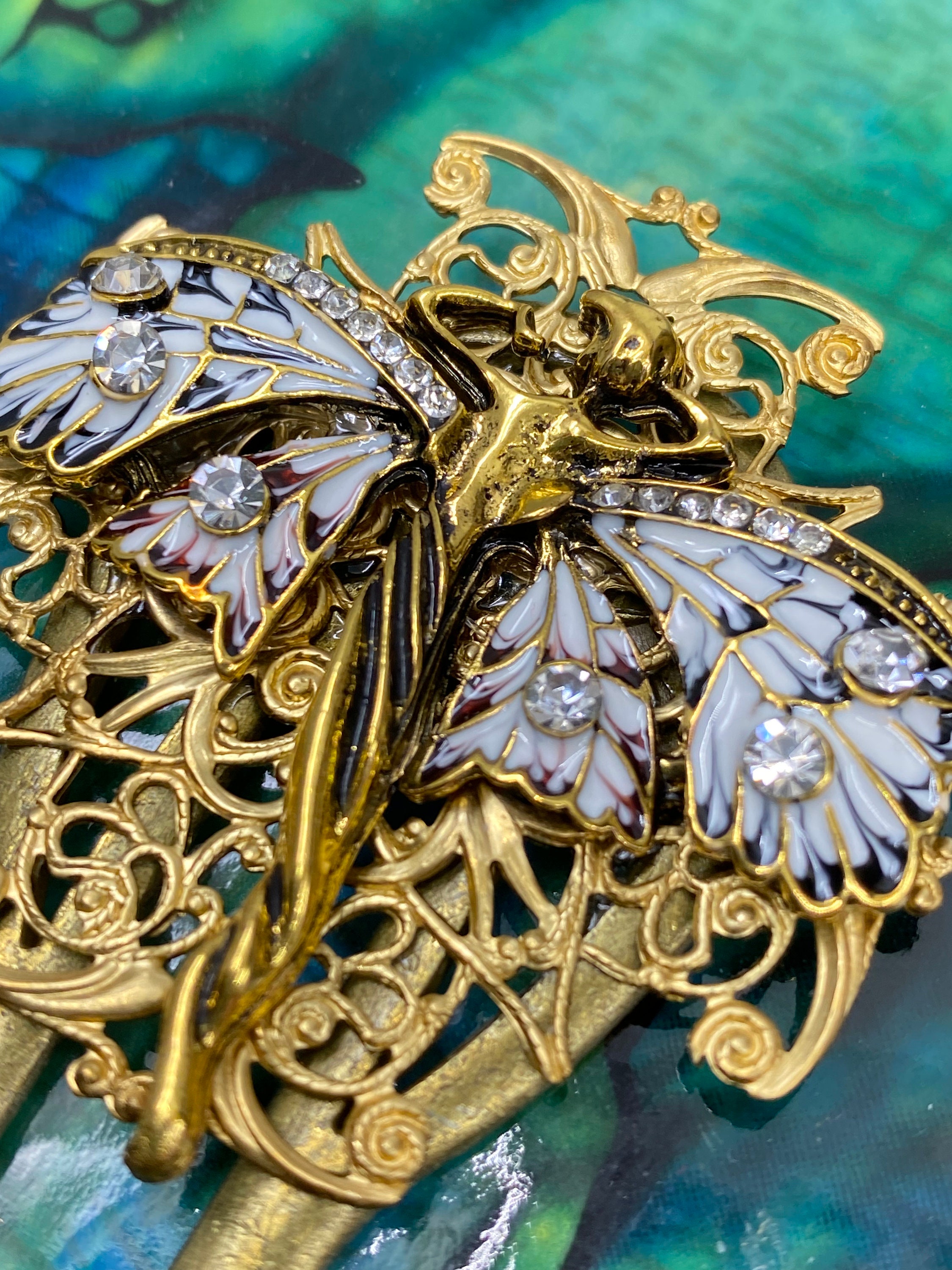Hair Comb Alphonso Mucha Art Nouveau Hair Combs Exotic Lady  display picture 3