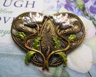 Hårspänne i lotusblomma: Fransk hårspänne i jugendstil