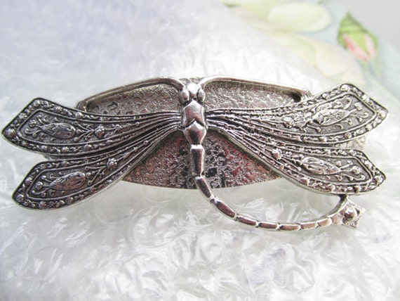 Vintage Silver-Toned Deco Hair Clips. SMALL 1920 main image 4