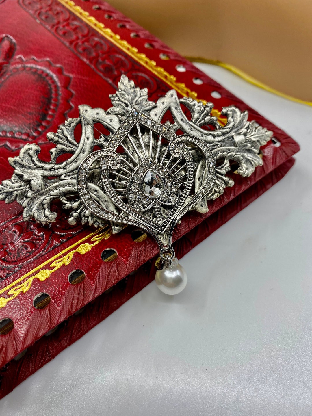 Art Deco Hair Clip Baroque Silver Barrette Hair Clips Filigree Hair