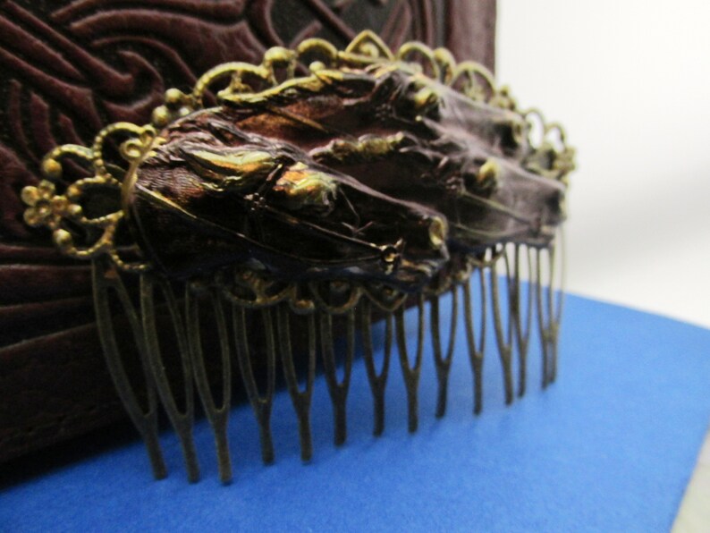 Dark Horse Equestrian Hair Comb Vintage Hair combs Hair Etsy