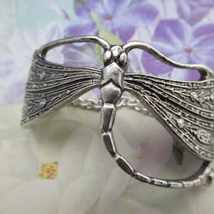 Dragonfly bracelet silver Gorgeous Art Deco Style vintage dragonfly bracelet MyElegantThings