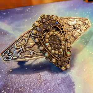 Fleur de lis Hair Clip Wedding Hair clips Viking Style hair barrettes Baroque silver Unique gifts