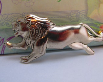 Choose Bronze or Silver - Lion Filigree Barrette - Hair Accessory