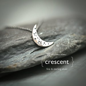 Crescent - Hand Forged Moon Sterling Silver Necklace