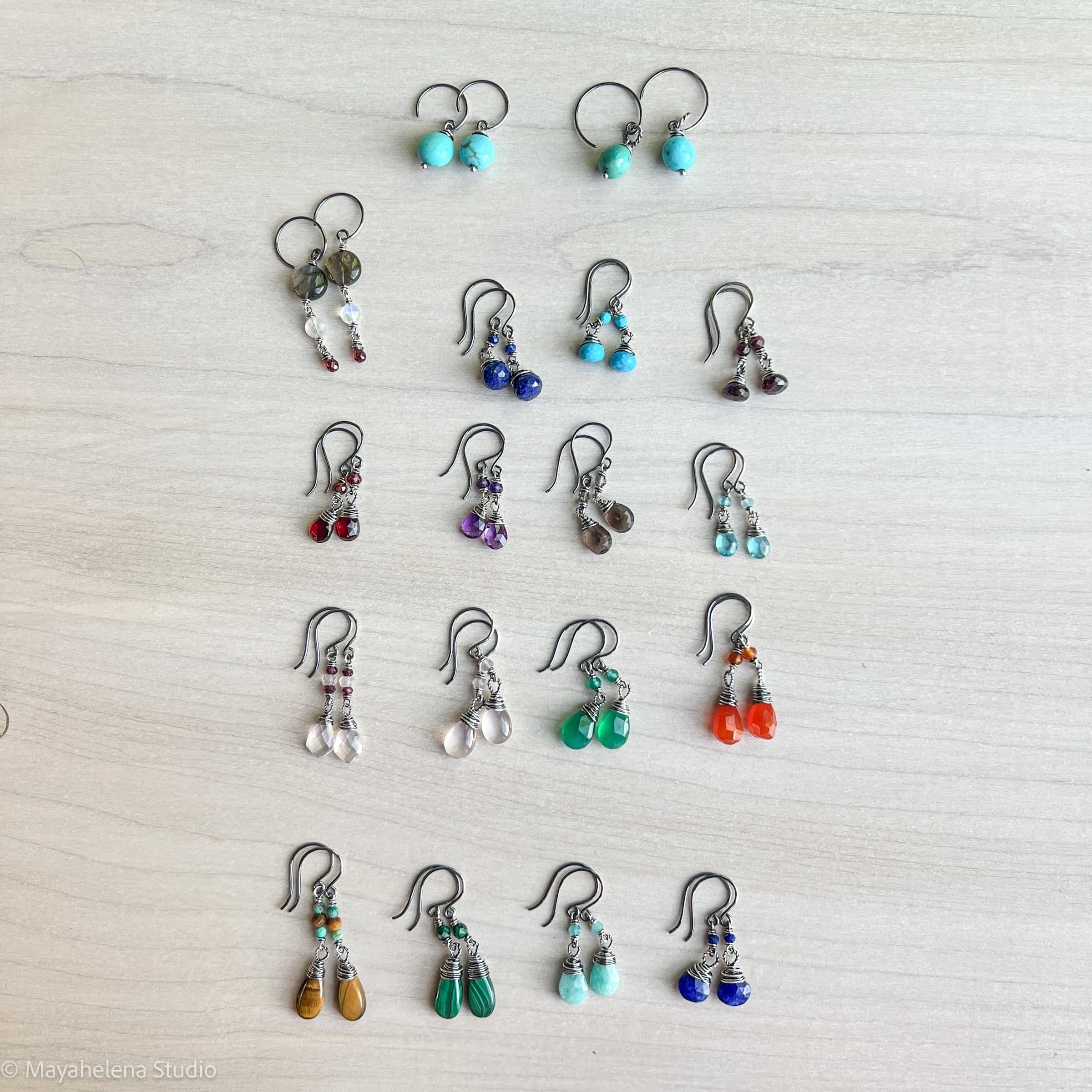 リネアドット イヤリング 銀細工 シルバー ドット・ザ・I - カーネリアンスターリングシルバーイヤリング - Etsy 日本