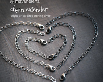 Just Extender - Extensor/Pulsera Universal de Plata de Ley Oscura
