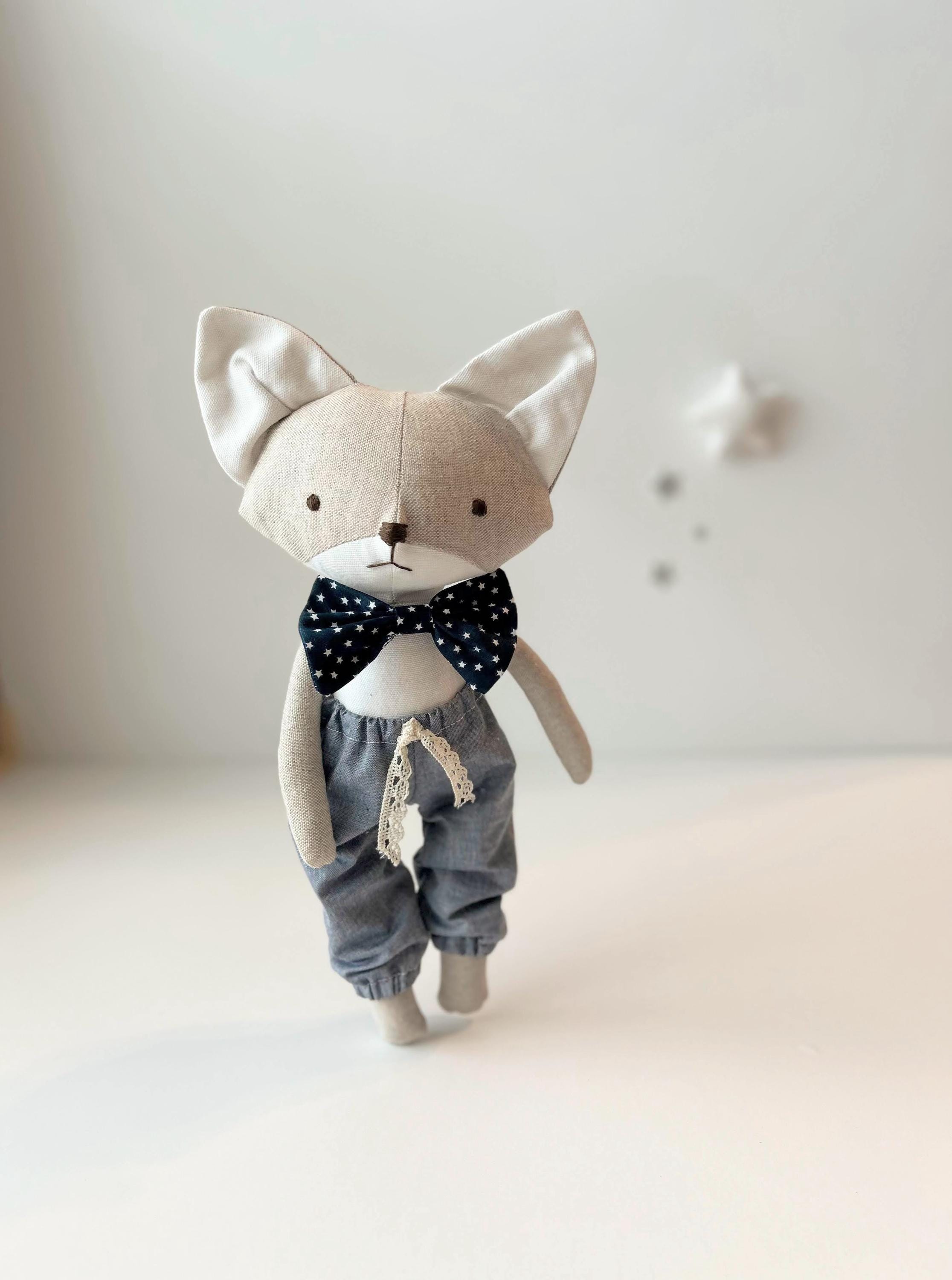 キツネ人形の縫製パターン PDF: 写真付き DIY ぬいぐるみ (14 インチ