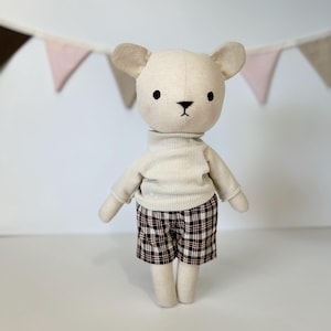 Bear Doll Sewing Pattern: 14-inch Plush Toy (PDF Download)