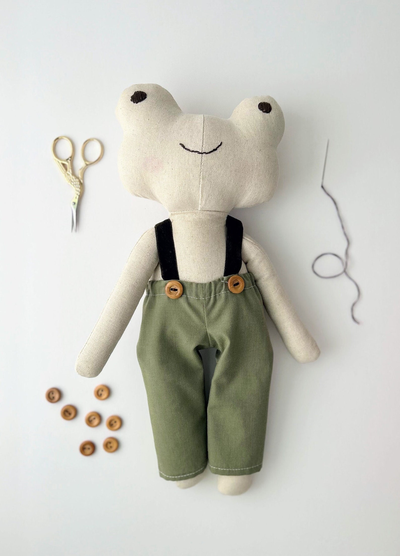 Froggy With Pants Shorts Instant Download Sewing Pattern, DIY Soft Toy ...