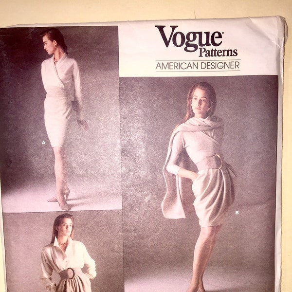 80s Vogue American Designer DONNA KARAN Skirt and Pant Pattern No. 1962 Size 10 FF Uncut