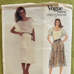 Vogue American Designer ADRI 80s Pattern No. 2952  Size 8 Bust 31 1/2  FF Uncut