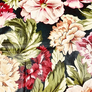 Beautiful Green Floral Chintz by P Kaufmann 1.75 Yards x 54" Wide