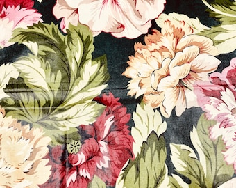 P Kaufmann Floral Chintz Fabric, Green Background (1.75 Yards)