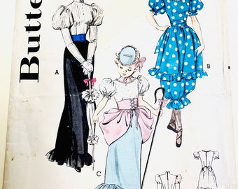 ORIGINAL1952 Butterick Costume Pattern No. 6342  Size 16 Bust 34