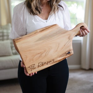 Personalized Live Edge Charcuterie Board Rustic Cheese Board Custom Walnut Wood Board Live Edge Board 5th Anniversary Gift Wedding Gift