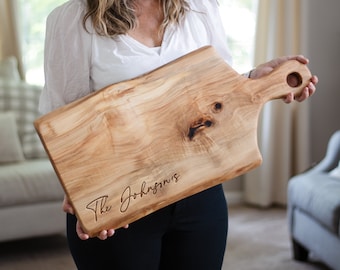 Live Edge Charcuterie Board Personalized Rustic Cheese Board Custom Walnut Wood Board Live Edge Board 5th Anniversary Gift Wedding Gift