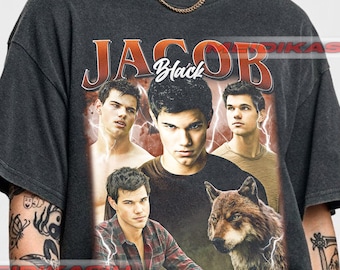 Camiseta preta do Jacob, camiseta Comfort Colors da Saga Crepúsculo, camiseta Crepúsculo, moletom do Jacob, Bella Swan, camiseta Time Jacob, presente para fãs de Crepúsculo FD