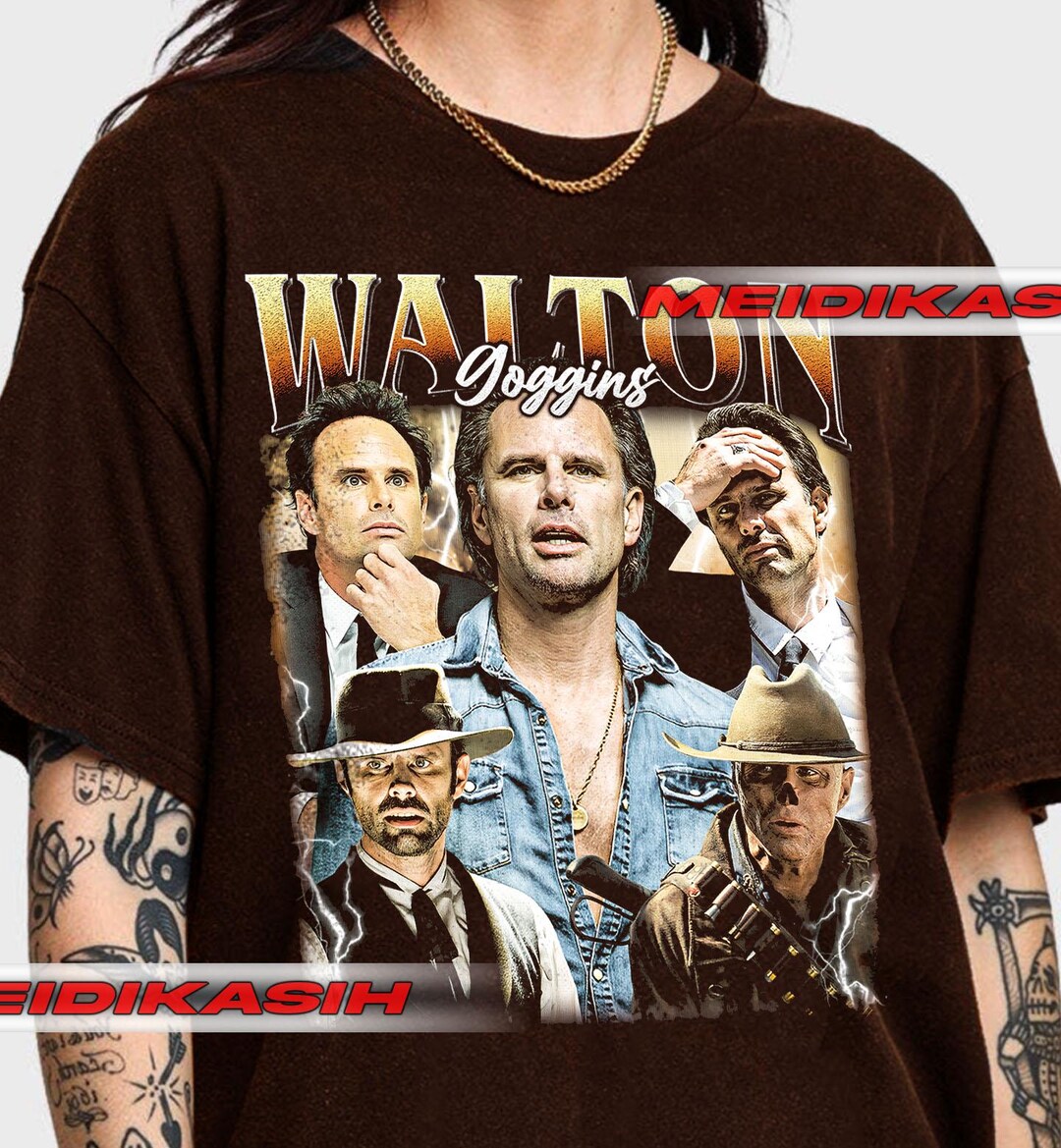 ウォルトン・ゴギンズ アメリカ人俳優 ユニセックス  ソフトスタイルTシャツ、テレビ番組ファンへのTシャツギフト、ジャスティファイド、ホリデー誕生日プレゼント、カジュアルアパレル - Etsy 日本, image size:1080x1169