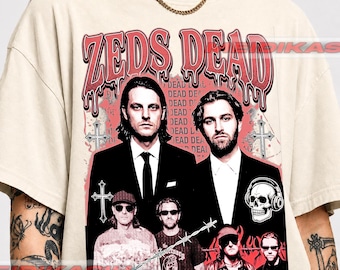 Camiseta Zeds Dead Dark Aesthetic, camiseta vintage para festivales de música electrónica, camiseta gráfica Basshead, regalo para fans de la música electrónica, merchandising Gothic Rave BK