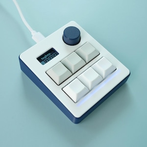 TogKey Pad Plus: programmeerbaar Macropad-minitoetsenbord met 6 toetsen | Volumeknop | OLED-scherm | RGB-verlichting | Mechanische hot-swap schakelaars | QMK