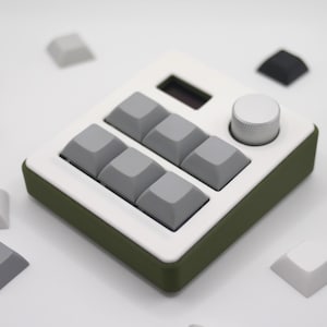 TogKey Pad Plus: 6-Key Programmable Macropad Mini Keyboard with Volume Knob, OLED Screen, RGB Lighting, and Hot-Swap Mechanical Switches