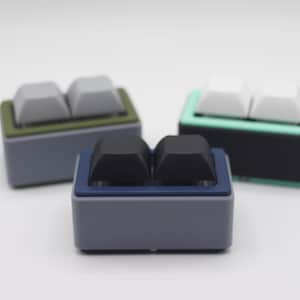TogKey Pad Duo: 2-Key Programmable Mini Compact Macropad Media Controller with RGB Lighting and Hot-Swappable Tactile Mechanical Switches
