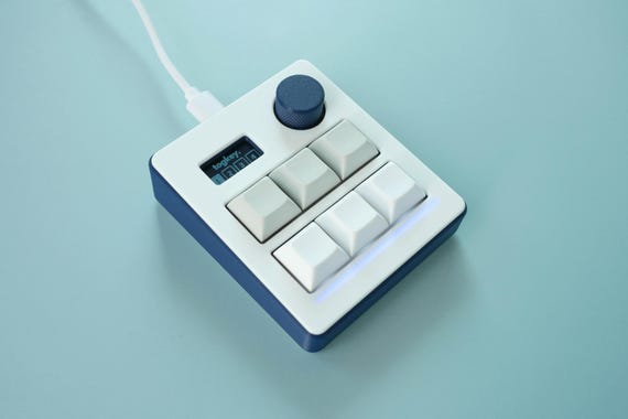 TogKey Pad Plus: 6-Key Programmable Macropad Mini Keyboard | Volume Knob | OLED Screen | RGB Lighting | Hot-Swap Mechanical Switches | QMK