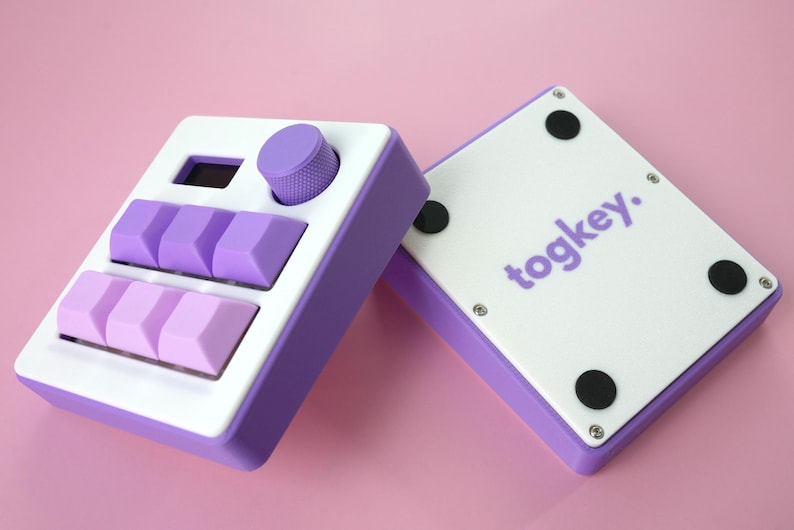 TogKey Pad Plus: Mini teclado con macropad programable de 6 teclas / Perilla de volumen / Pantalla OLED / Iluminación RGB / Interruptores mecánicos intercambiables en caliente / QMK imagen 4