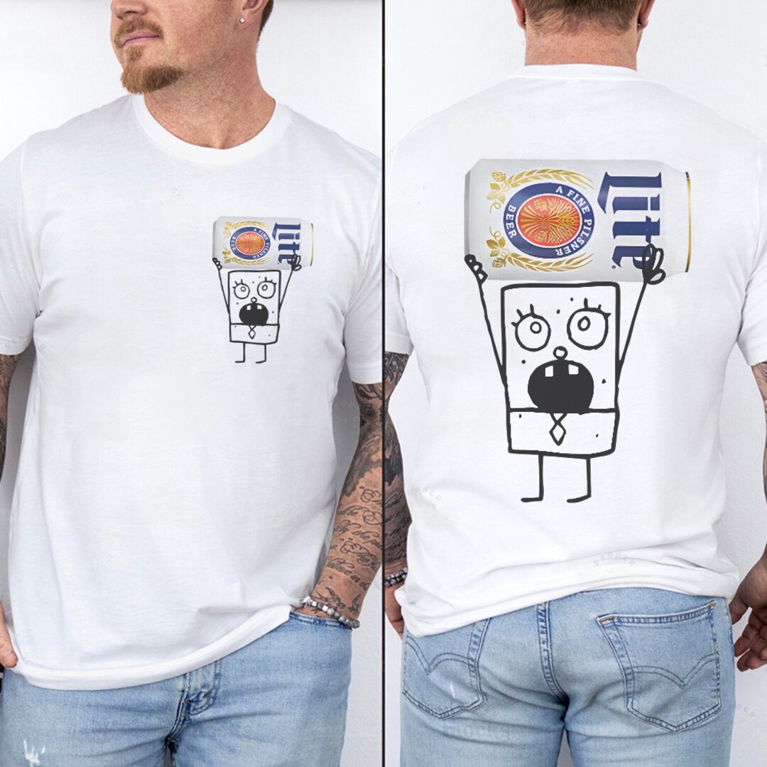 Miller Lite Doodlebob Shirt, Trendy Doodlebob Sweatshirt, Lite Beer