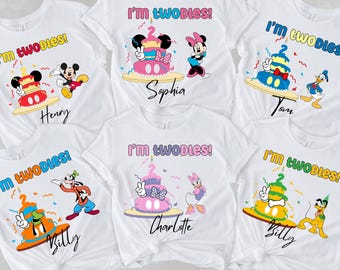 I'm Twodles Shirt, Disney Minnie Birthday Shirt,Disney Family Party Shirt,Two Years Old Shirt,Disney 2nd Birthday Shirt,Second Birthday Gift