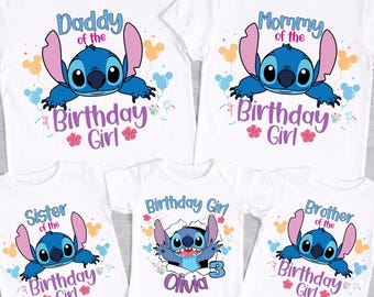 Custom Stitch Birthday Shirt,Disney Stitch Family Birthday Trip Shirt, Birthday Girl Shirt,WDW Family Vacation Tee,Disney World Birthday Tee
