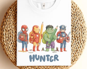 Personalized Superhero School Shirt | Teacher Classroom Tee | Kids Back To School Shirt | Watercolor Hero Design | Classroom Theme Shirt