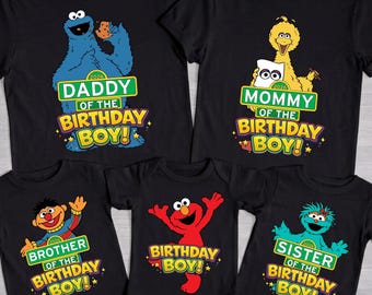 Character Birthday Family matching Shirts, theme Birthday Custom Family Tee, Personalized Family Bella canvas Tees for Birthday