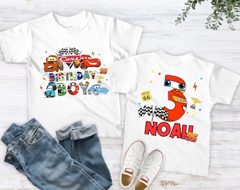 Custom Lightning McQueen Birthday Shirt Disney Cars Personalized Birthday Boy Shirt Disney Birthday Shirt Kids Birthday Shirt Birthday Party