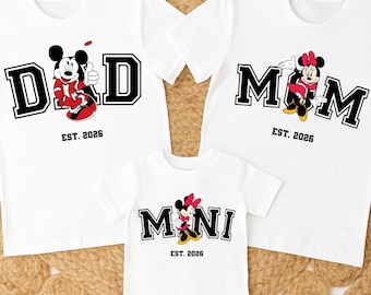 Disney Minnie Mom Daughter Tee, Mickey Dad Sweatshirt, Mouse Mama Mini Matching Tees, New Mother Shirt, WDW Dada Shirt, Mother's Day Tees