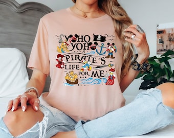 Disney Mickey and Friends Disney Pirate Shirt, Pirates of the Caribbean, Disney Family Cruise Trip Tee, Yo Ho Yo Ho A Pirate's Life for Me