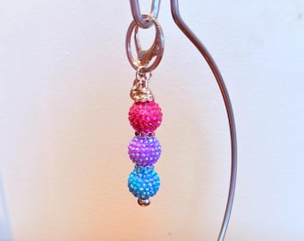 Bisexual Pride Perlen Schlüsselanhänger/Taschenanhänger - LGBTQIA + Geschenk