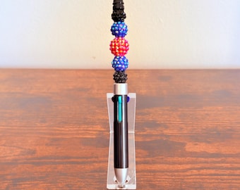 Leder stolz Perlen Acryl Strass 4-in-1 Stift