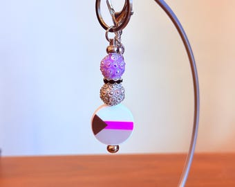 Demisexual Pride Perlen Schlüsselanhänger/Taschenanhänger - LGBTQIA + Geschenk