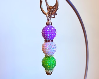 Gender Queer Pride Perlen Schlüsselanhänger/Taschenanhänger - LGBTQIA+ Geschenk