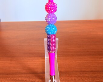 Bisexuell Pride Perlen Acryl Strass Eingewickelt Stift