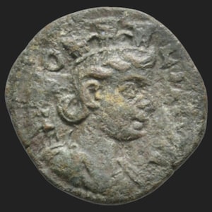 564-Eagle-Ancient bronze coin of Alexandia, Troas