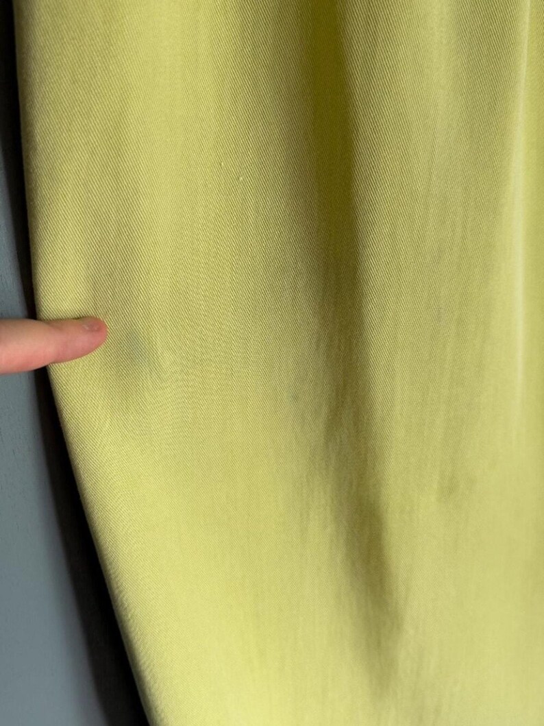 Vintage MISHI Women's XL Creamy Lime Maxi Skirt Tencel 90's Lagenlook Retro Boho image 10