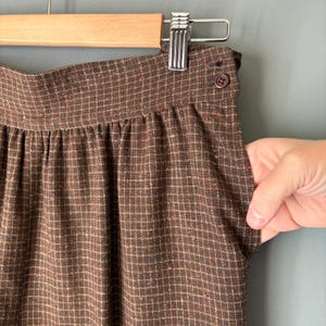 Vintage MISS PENDLETON Women&#39;s M Brown Flecked Tweed High Waisted Trousers MCM
