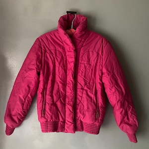 FUSALP vintage quilted Ski Jacket pink Womens 10 retro rare winter gorpcore zip