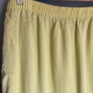 Vintage MISHI Women's XL Creamy Lime Maxi Skirt Tencel 90's Lagenlook Retro Boho image 2